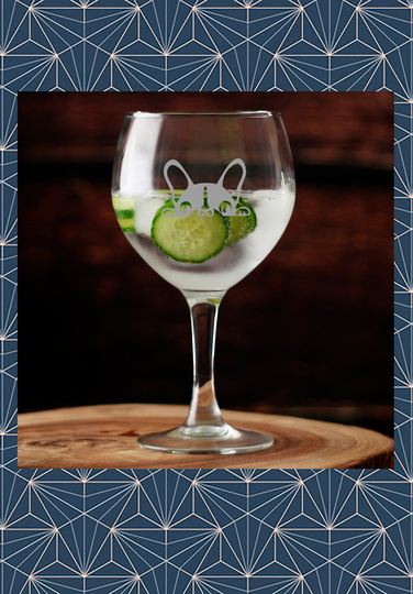French Bulldog Engraved Balloon Gin Glass. Beautiful Etched Personalised With Name. Design Won't Wear Off Like Vinyl.146