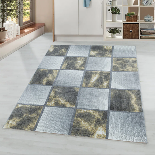 Laymon Flatweave Yellow/Blue Rug
