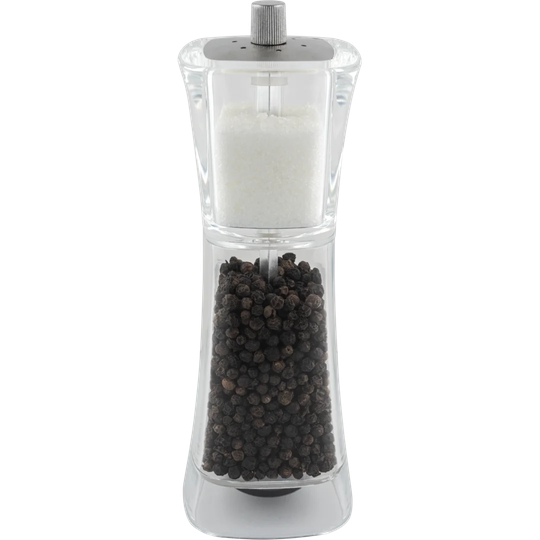 Belfry Kitchen 2-in-1 Combination Saltshaker And Pepper Mill, Acrylic With Ceramic Grinder