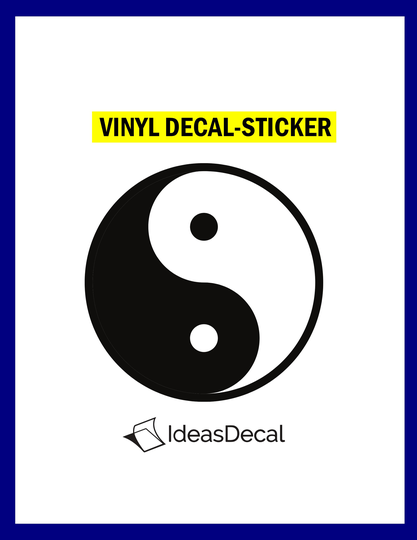 Yin Yang Vinyl Decal Sticker Meditation Life Symbol