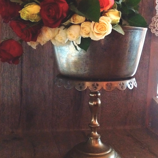 Huge, Strong & Heavy Victorian Cooking Pan // Antique English Hearth Cauldron Brass Planter Quirky Wine Cooler
