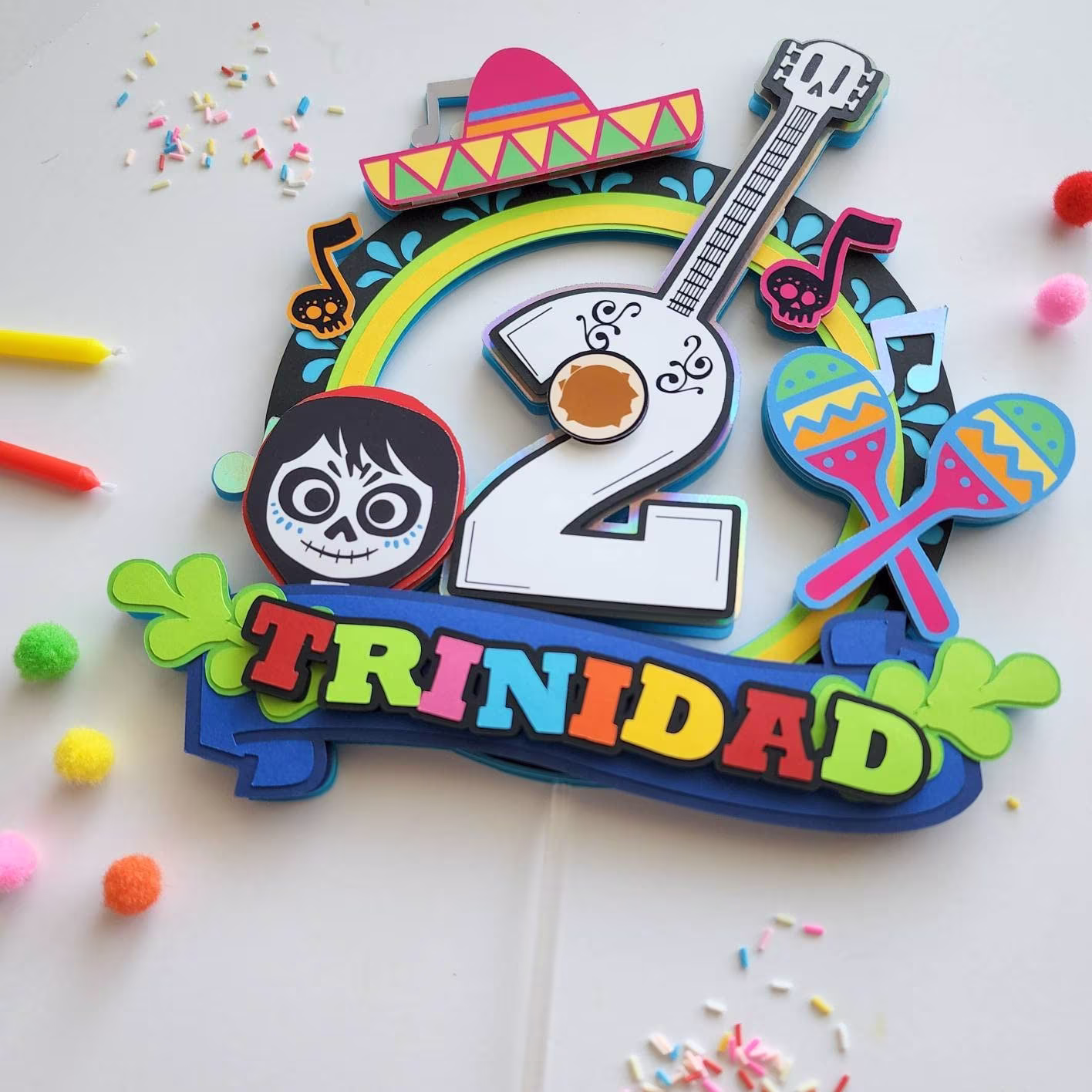 Coco Cake Topper 3D/Shaker/Lights | Customize