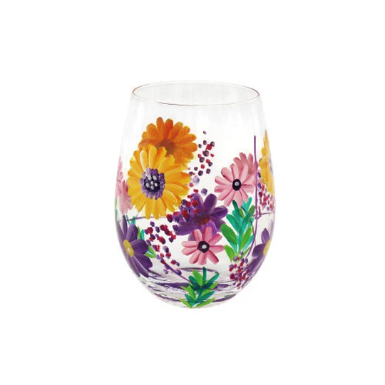 Hand Painted Vase Sunflower Stemless Glass Flower - Fast & Free UK Delivery