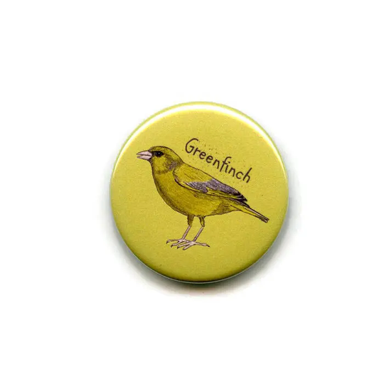 Greenfinch Magnet, 38mm Round Button Garden Finch Bird Fridge Magnet