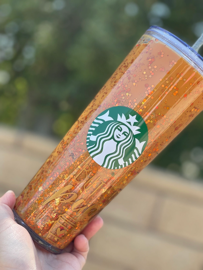 But First, Pumpkin Spice Starbucks Snowglobe Venti Tumbler | Fall Halloween Cup