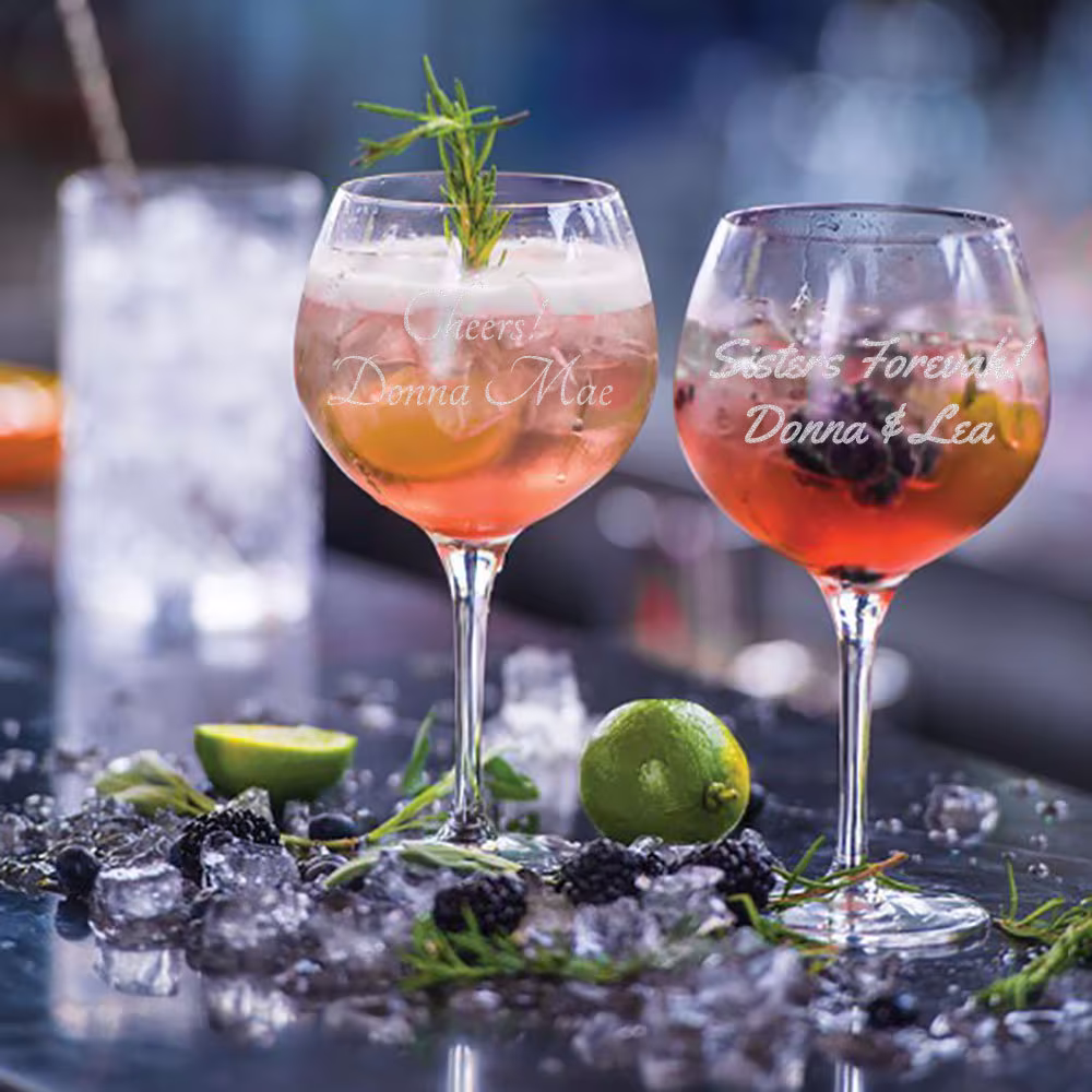 Personalised Balloon Cocktail Gin Glass