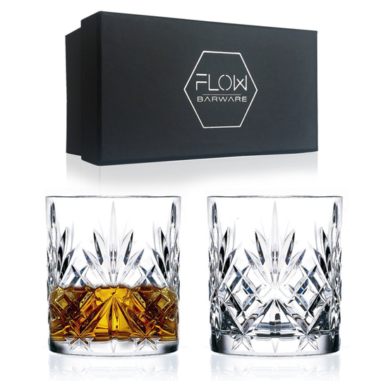 Classic Crystal Whisky Glasses Gift Set, Whiskey Tumblers x 2