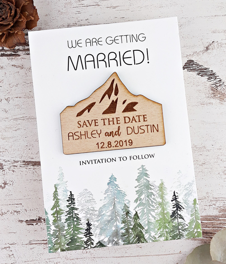 Mountain Wedding Save Our Date Magnets