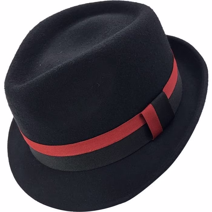 Crushable Wool Trilby Hat Felt Fedora Unisex Classic One Size 100%