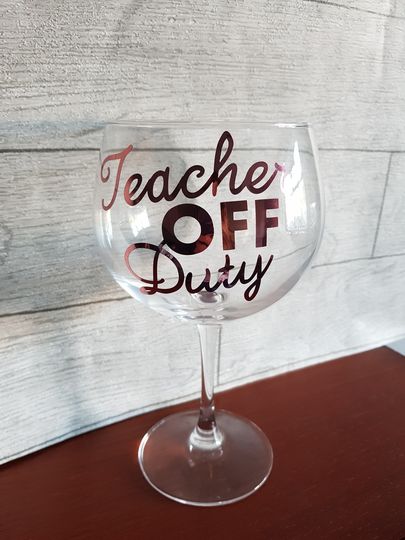 Teacher Gin Glass, Balloon Gift, Lover Teacher Teaching Assistant Ta Off Duty