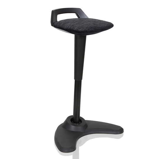 Stool Black Frame Black Fabric