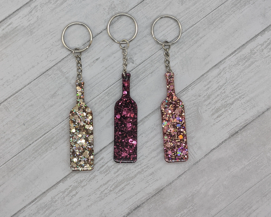 Wine Bottle Keychain
