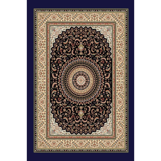 Anabel Power Loom Blue/Brown Rug
