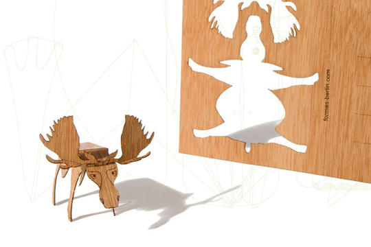 Wooden Postcard - Moose 3 Cards