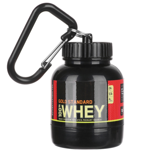 3PCS Mini Portable Protein Powder Bottle With Keychain Health Sports Advertising Health Funnel Small Water Cup Medicine Holder