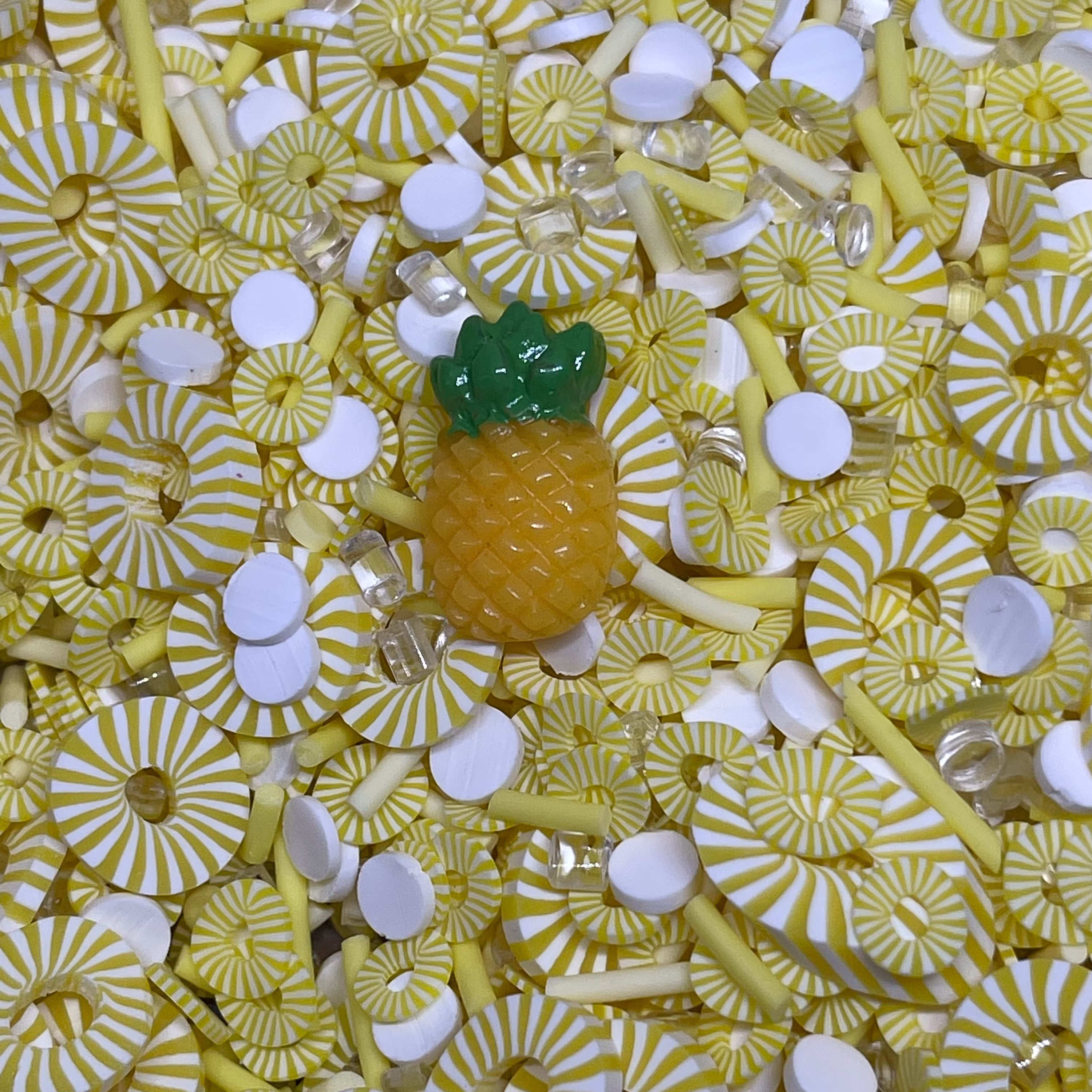 Polymer Sprinkles, Pineapple Fake Polymer Faux Jimmies, , Fruit Sprinkles