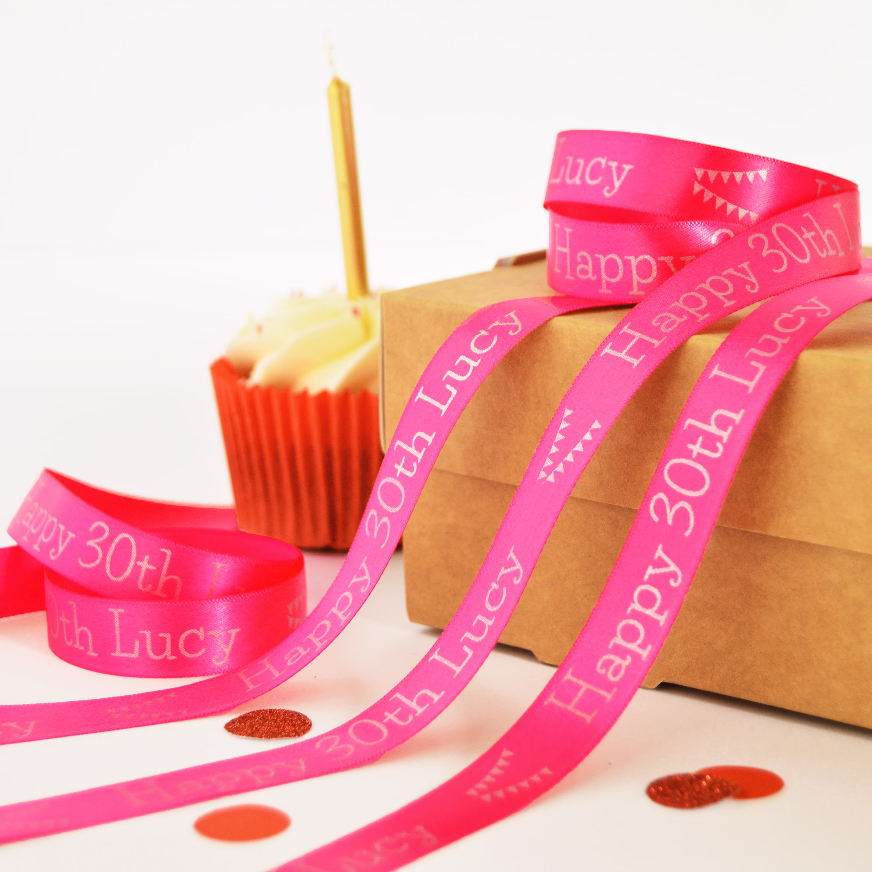 Birthday 15mm Personalised Printed Ribbon - Gift Wrap Celebration Ribbon Personalized