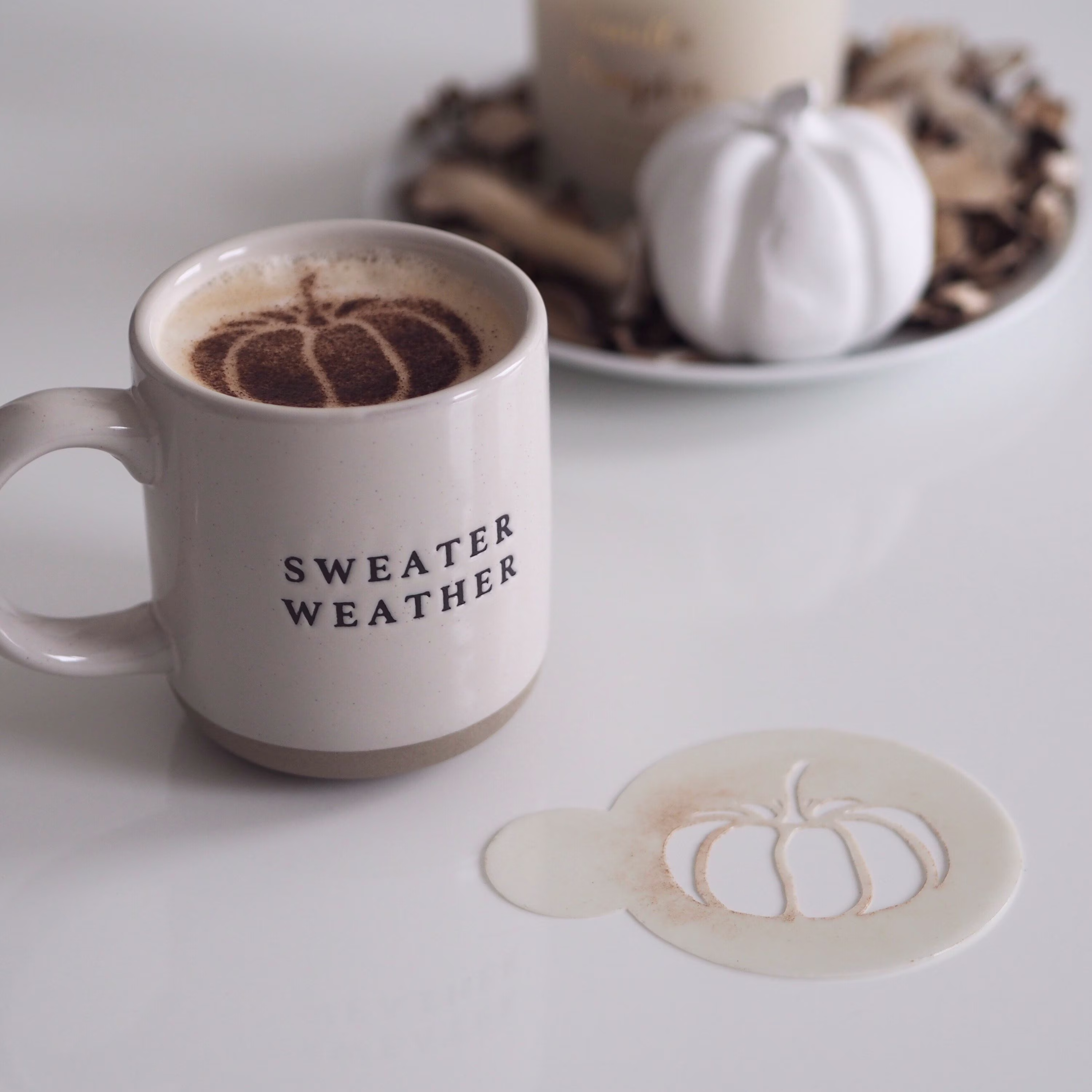 Pumpkin, Halloween, Autumn, Coffee Stencil, Drink Hot Chocolate