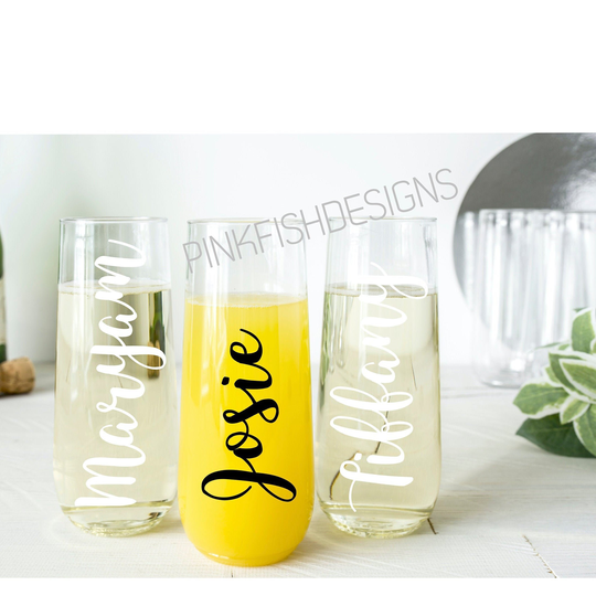 Party Stemless Wine Glasses/Personalised