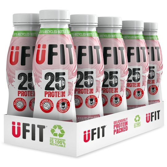 Ufit Strawberry Flavour High Protein Milkshake - 10x330ml