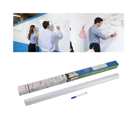 2m x 60cm DRY WIPE Removable Whiteboard Vinyl Wall Sticker Office Home +1 Marker