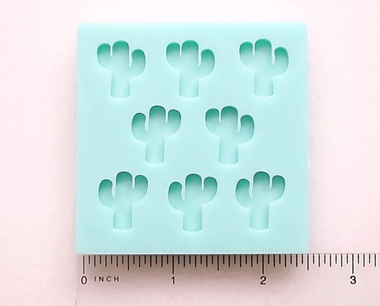 Shiny Cactus Stud Mold, Jewelry Earrings Succulent Mold