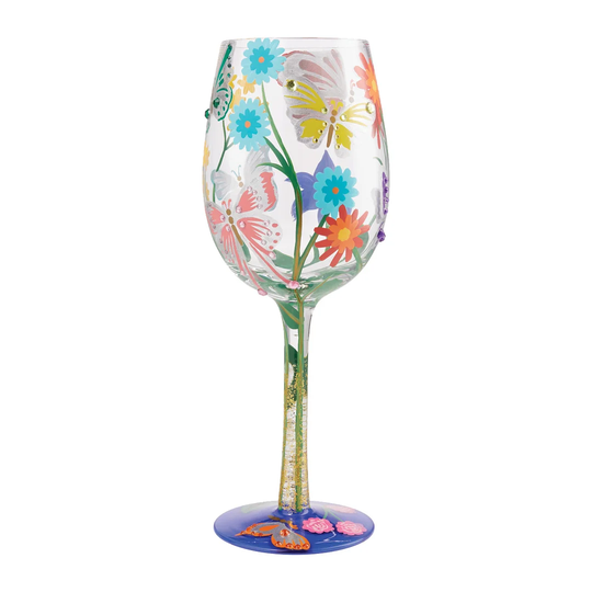 Bejeweled Butterfly 425ml White Wine Glass