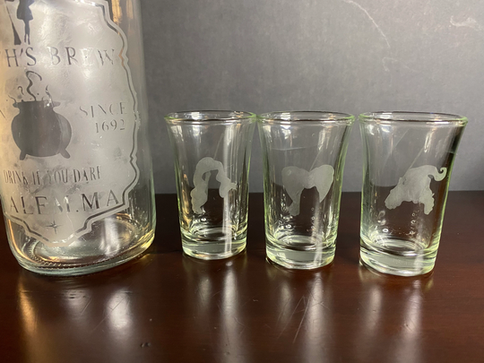 Witches Brew Halloween Shot Glass Set