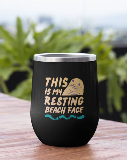 Beach Tumbler | Funny "This Is My Resting Face