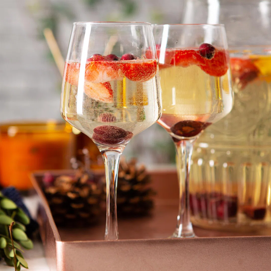 LAV 12Pc Lal Wine Glasses Set - Clear