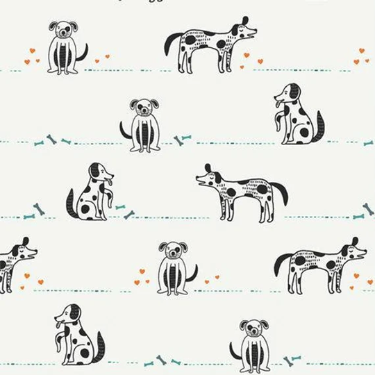 Good Pup Cotton Fabric By Half Yard Or Yard, Oh Woof Collection From Art Gallery Fabrics
