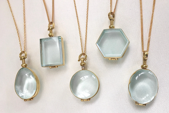 Deep Small Lockets Fillable Locket Floating Personalized Gold For Birthstones Pill Gemstones