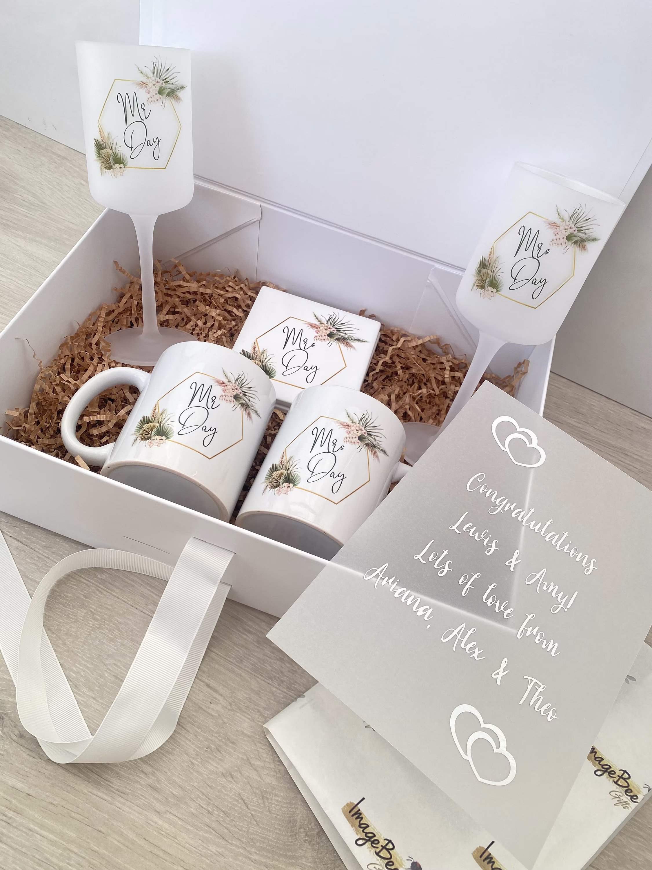 Mr & Mrs Gift Hamper, Luxury Deep Fill Gift Box, Wedding For Couple, Newley Wed