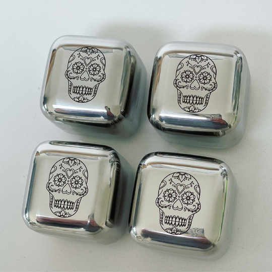 Skull Ice Cubes | Gin Stones Whiskey Wedding Gift Christmas |Custom |Couples |Drinks Bar Anniversary 11 Years