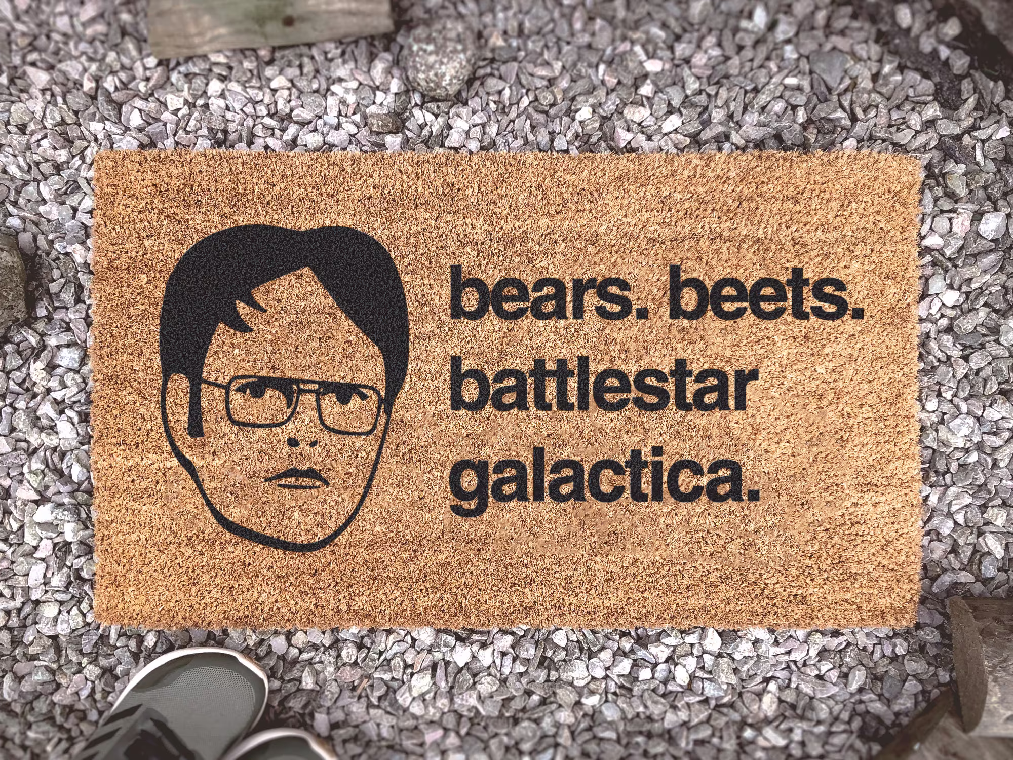 Dwight Schrute Doormat - Bears Beets Battlestar Galactica Welcome The Office Quote Gift Fandom Farms