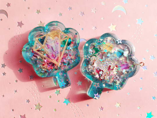 Shaker, Shaker Keychain, Bag Charm, Over The Rainbow, Initial Luxury Unicorn Gifts
