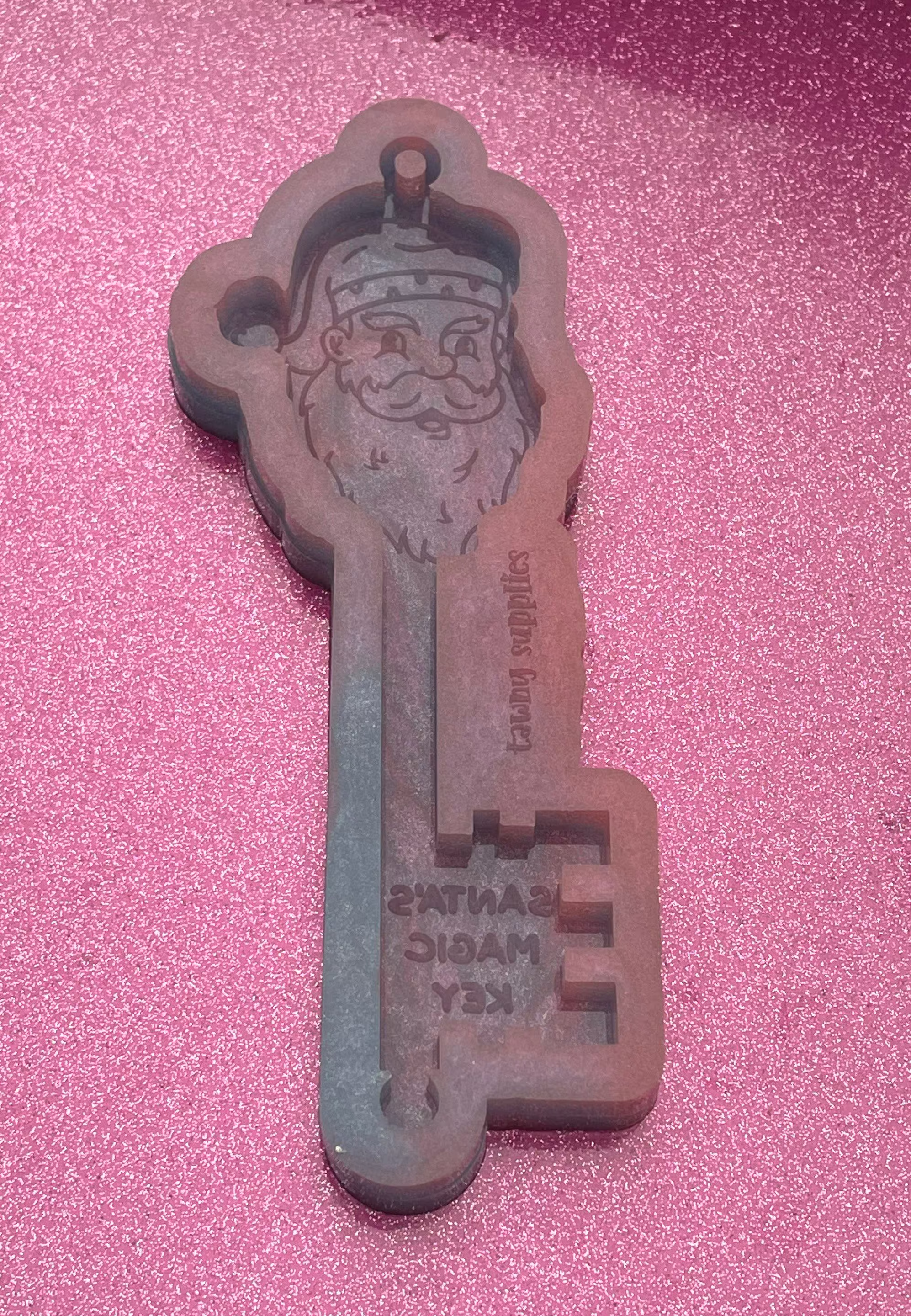 Santa's Magic X 1 Key Mould, Christmas Mould, Silicone Mold, Diy Resin Bauble Craft