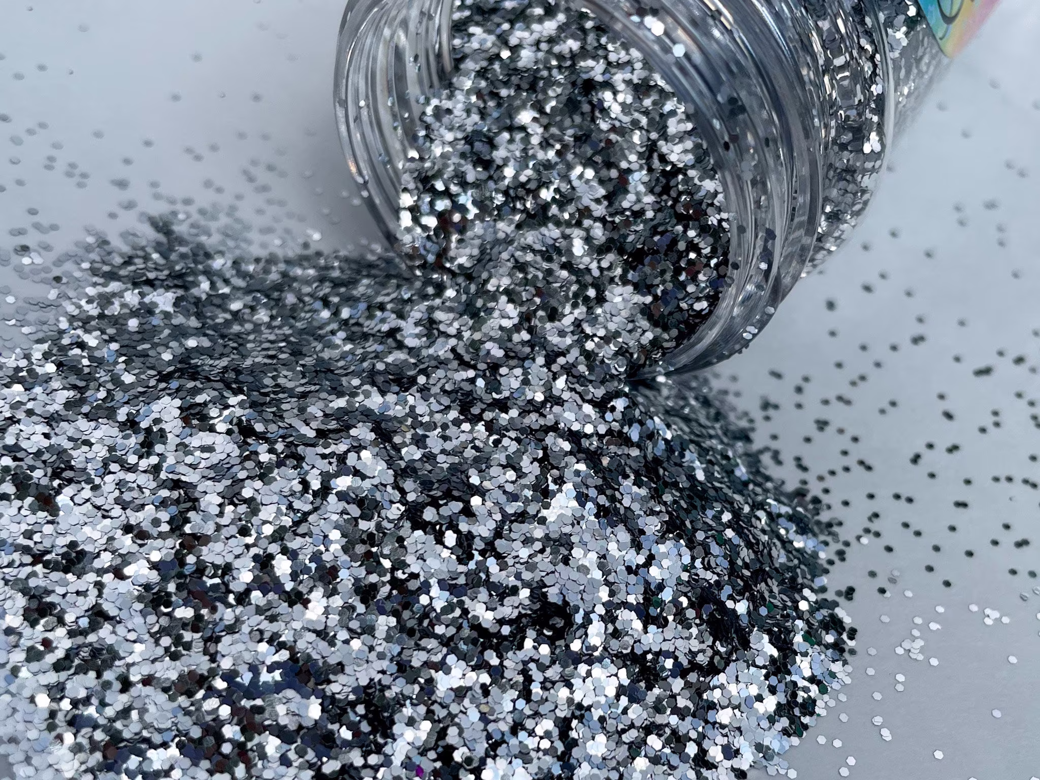 Mercury - Silver Metallic Glitter, Chunky Polyester Premium Quality Glitter For Tumblers