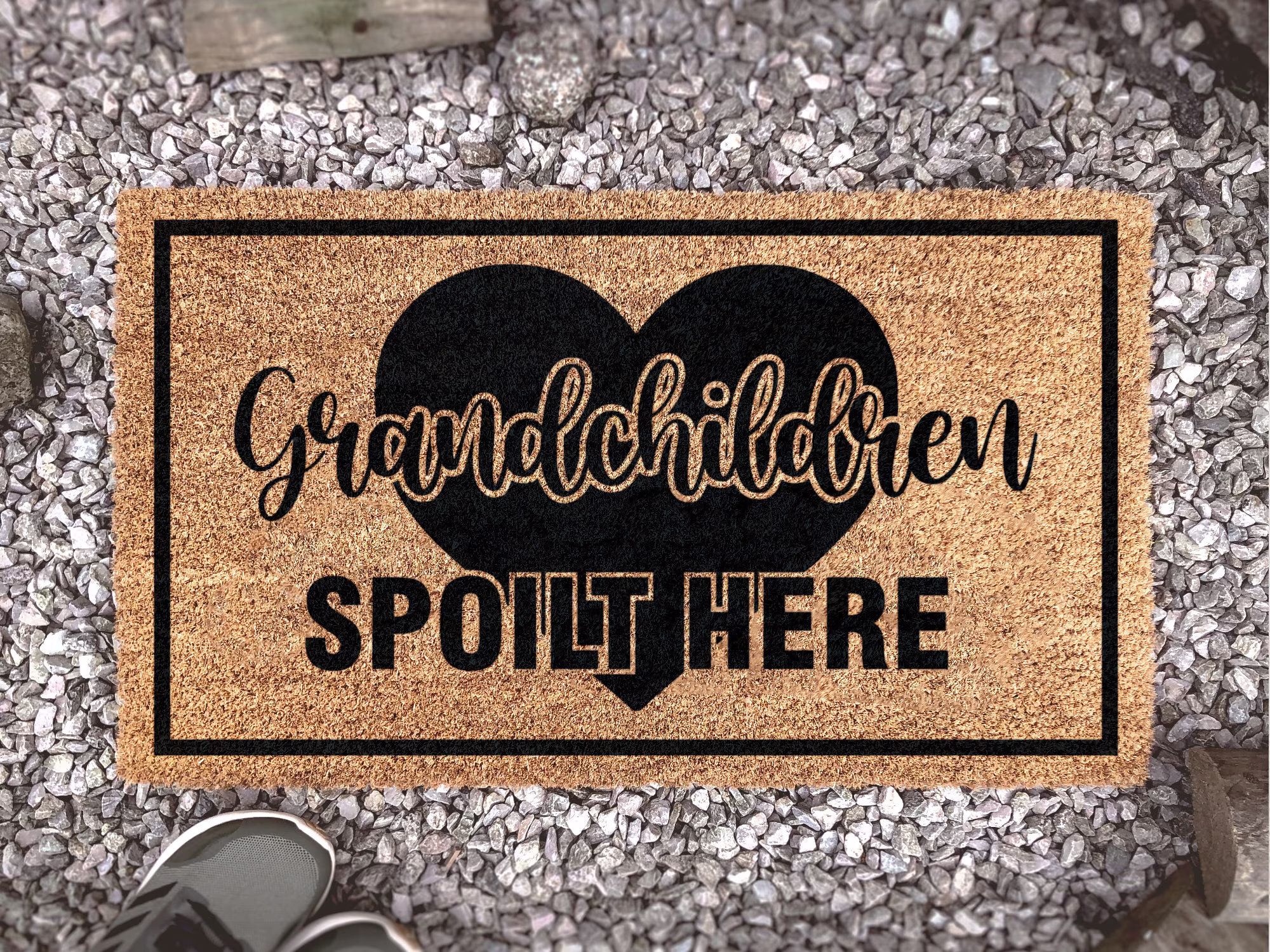 Grandchildren Spoilt Here Door Mat - Mom Gift Custom Doormat Grandma For Grandparents Personalised