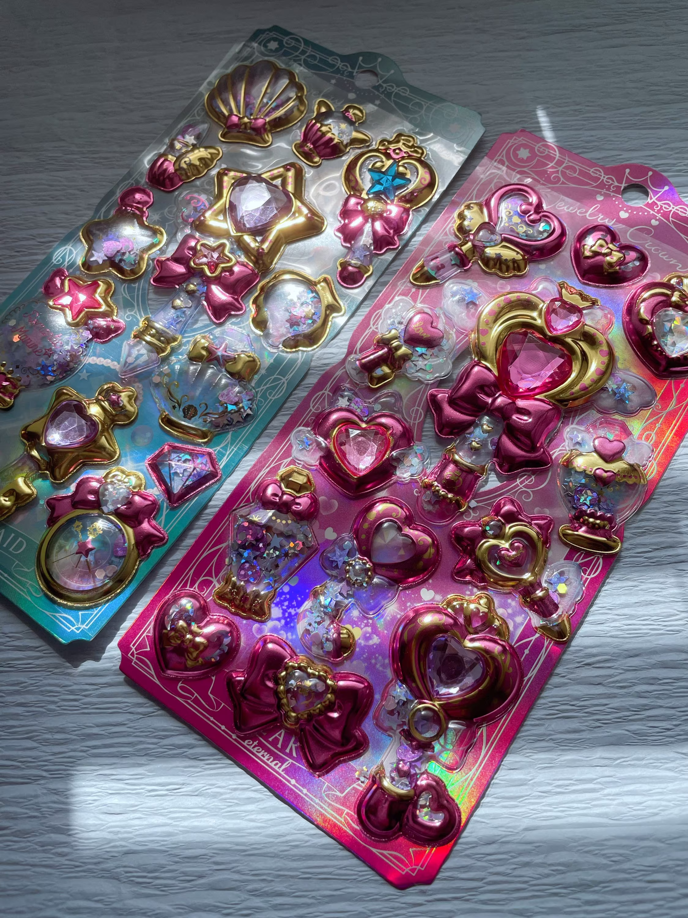 Kawaii Magic Fairy Wands Stickers Sheets. Sailor Moon Style, 3D Puffy Stickers, For Diy, Scrapbooks, Planners, Journal & Resin Crafts