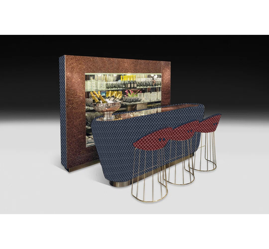 Misty Glitter Bar with Wine Storage