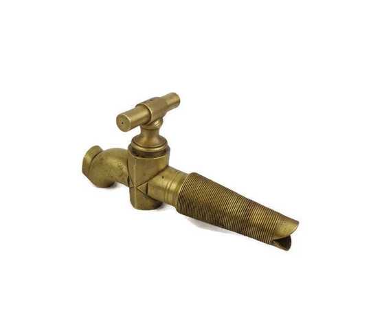 Antique French Brass Spigot, Wine Barrel Tap, Cask Solid Gardon A Macon
