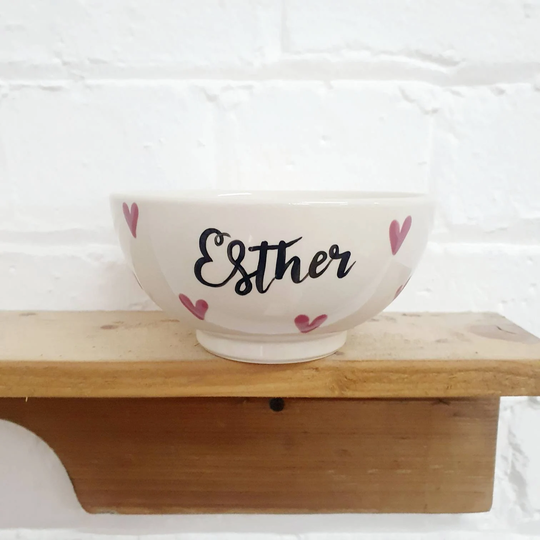 Cereal Bowl Hand Painted Ceramic Personalised Breakfast Gift Soup Create Your Own Custom Colours