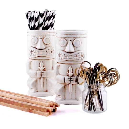 Tiki Stone God Gift Set - Bar Collections Cocktail Cups Glasses Bartendering