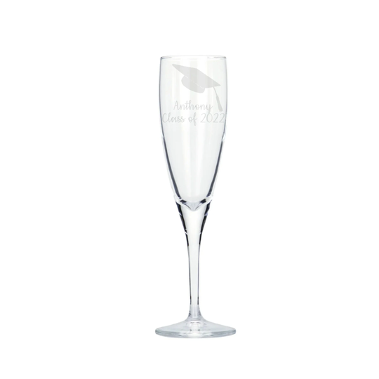 Personalised Graduation Engraved Champagne Glass, Gift, Masters Gift