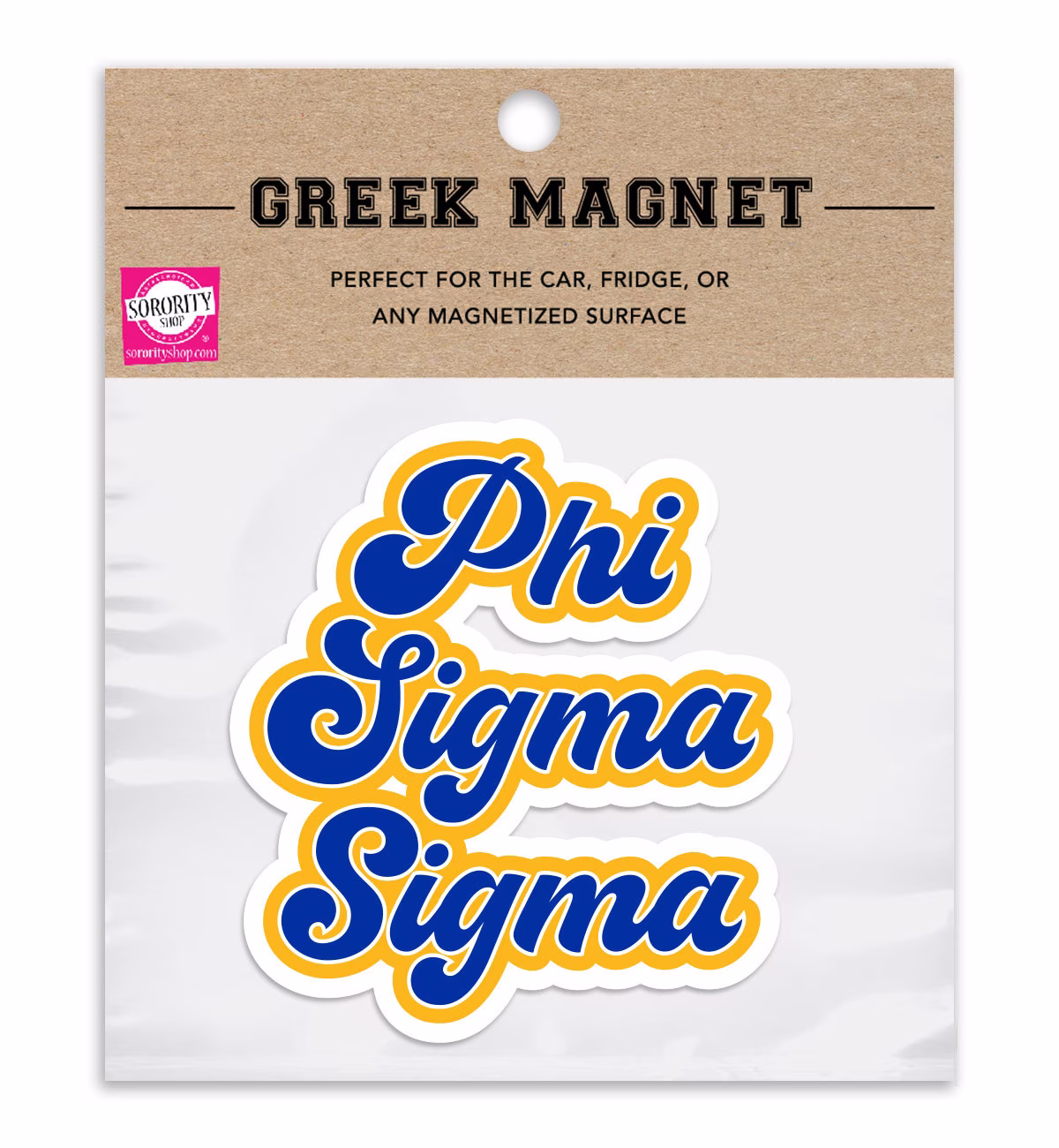 Phi Sigma Retro Sorority Car Magnet Set Of 2 Removable No Residue All Weather Magnets