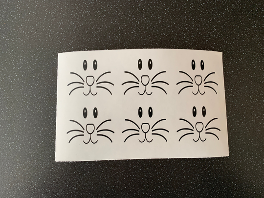 Boy Bunny Face - Vinyl Transfer Decal