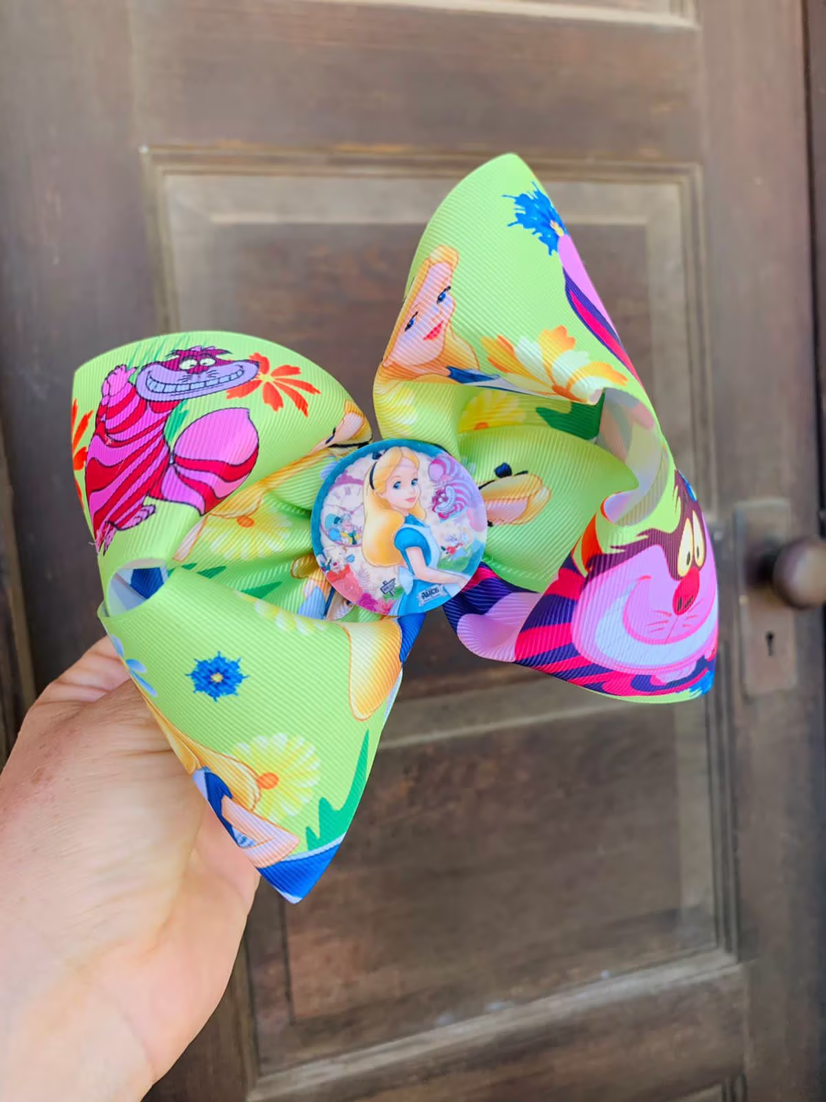 Large 6 Inch Alice in Wonderland Bow One Of A Kind Boho Updo Birthday Ribbon Shaker Folk Hair Accessories Moño Toddler Child Girls