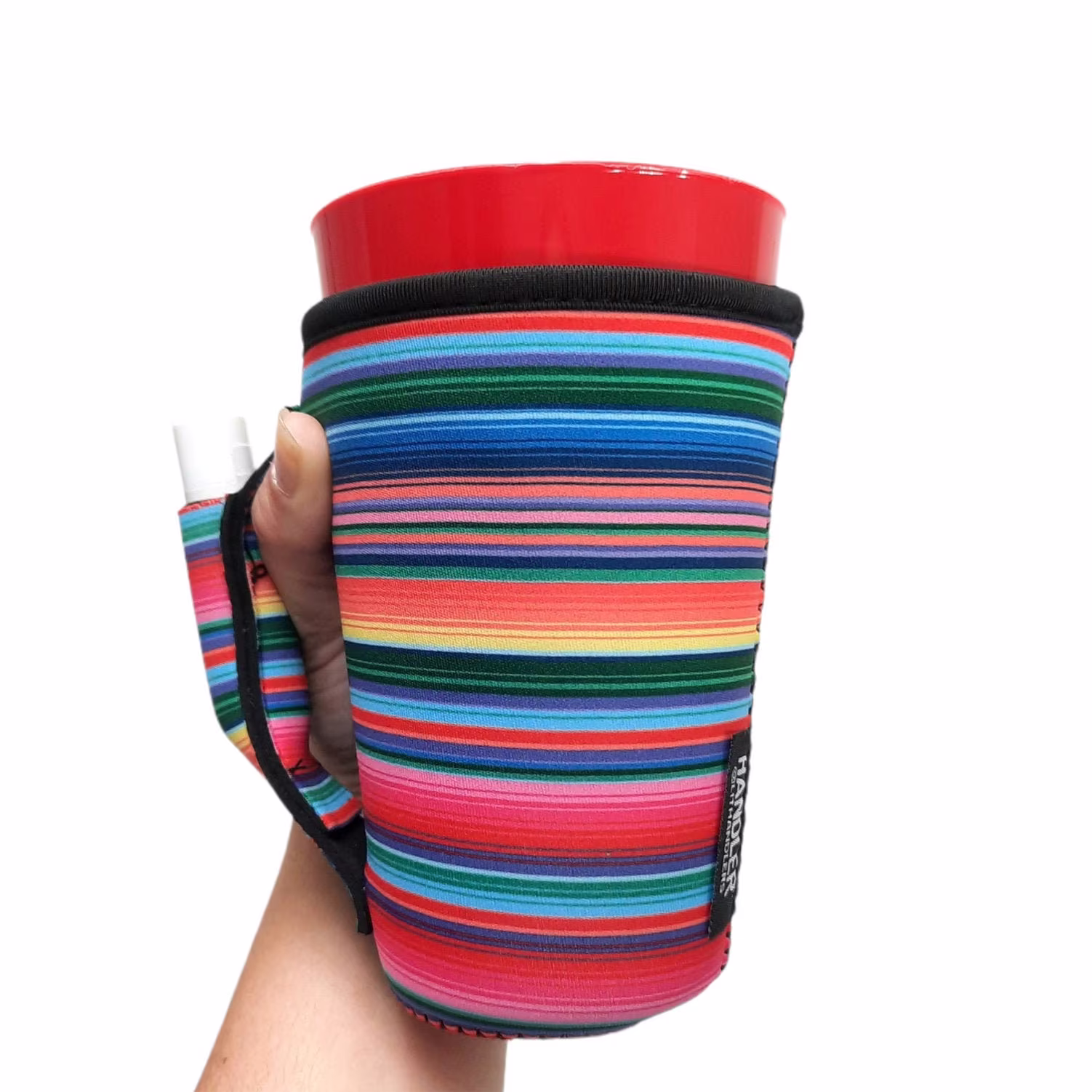 Serape 16Oz Pint Glass/Medium Fountain Drinks & Tumbler Handlers™ Patent Pending