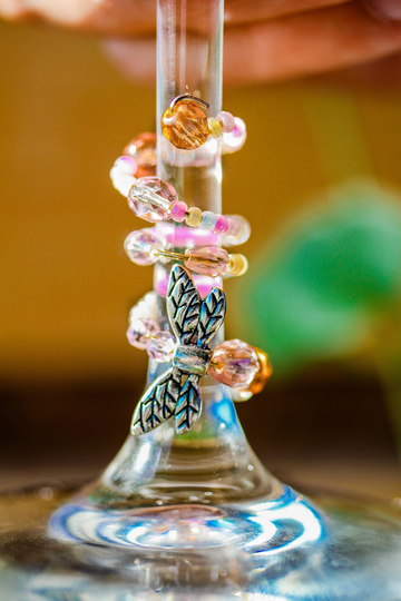 Dragonfly Wrap Around Wine Charms - Handmade/Lover Gift Glass Marker Champagne Flute Charm Accessories Dinner Party